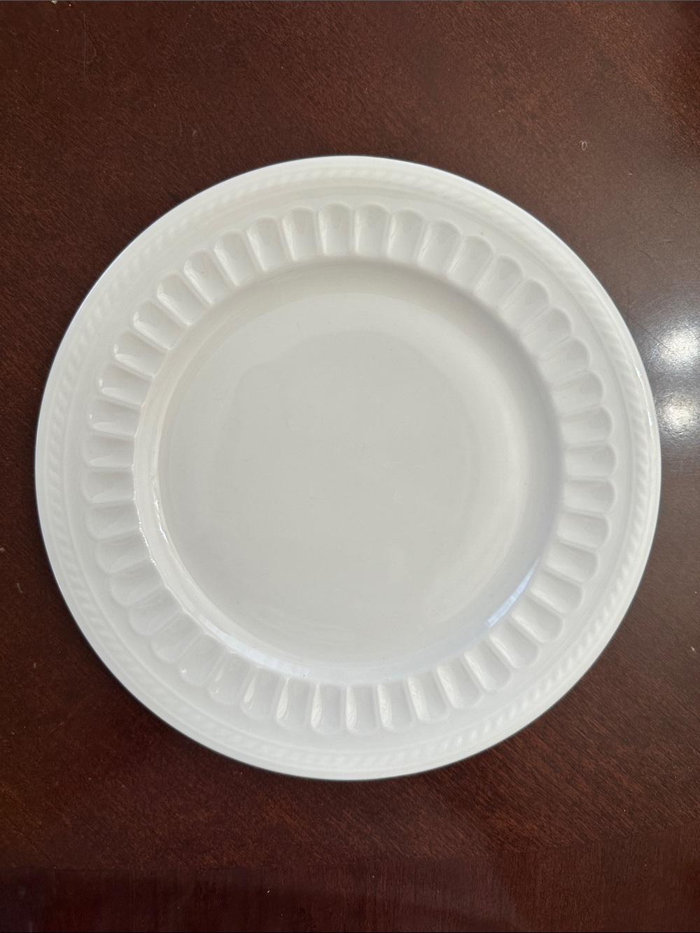 Gibson Elite White Bone China Salad Plates - set of 8